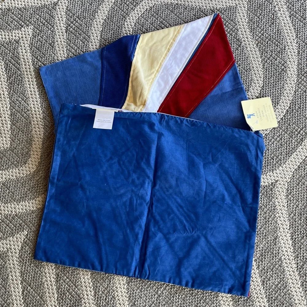 Pottery Barn Kids Aiden Corduroy sham 12x16” new with tags vintage set of 2